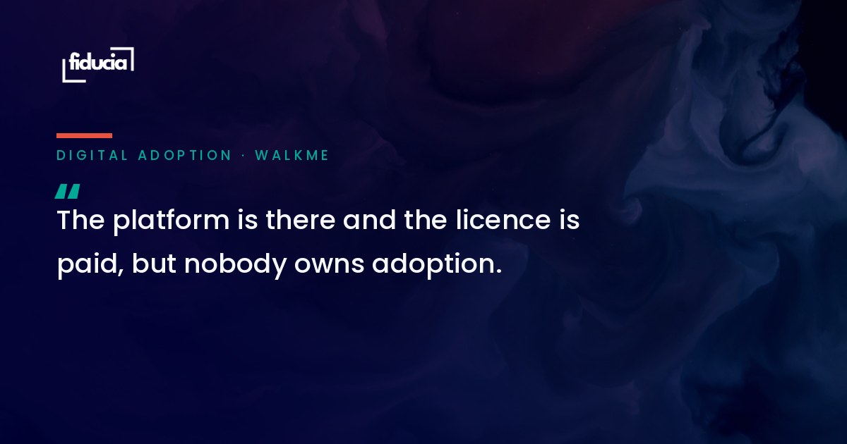 The platform is there and the licence is paid, but nobody owns adoption